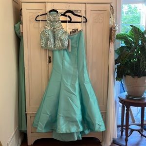2 Piece Rachael Allan Homecoming Winter Formal Prom Dress nwt size 10